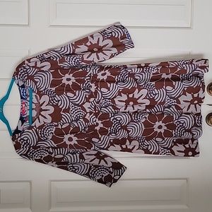 Boden Womens floral print babydoll mini dress sz 10 Preppy Casual